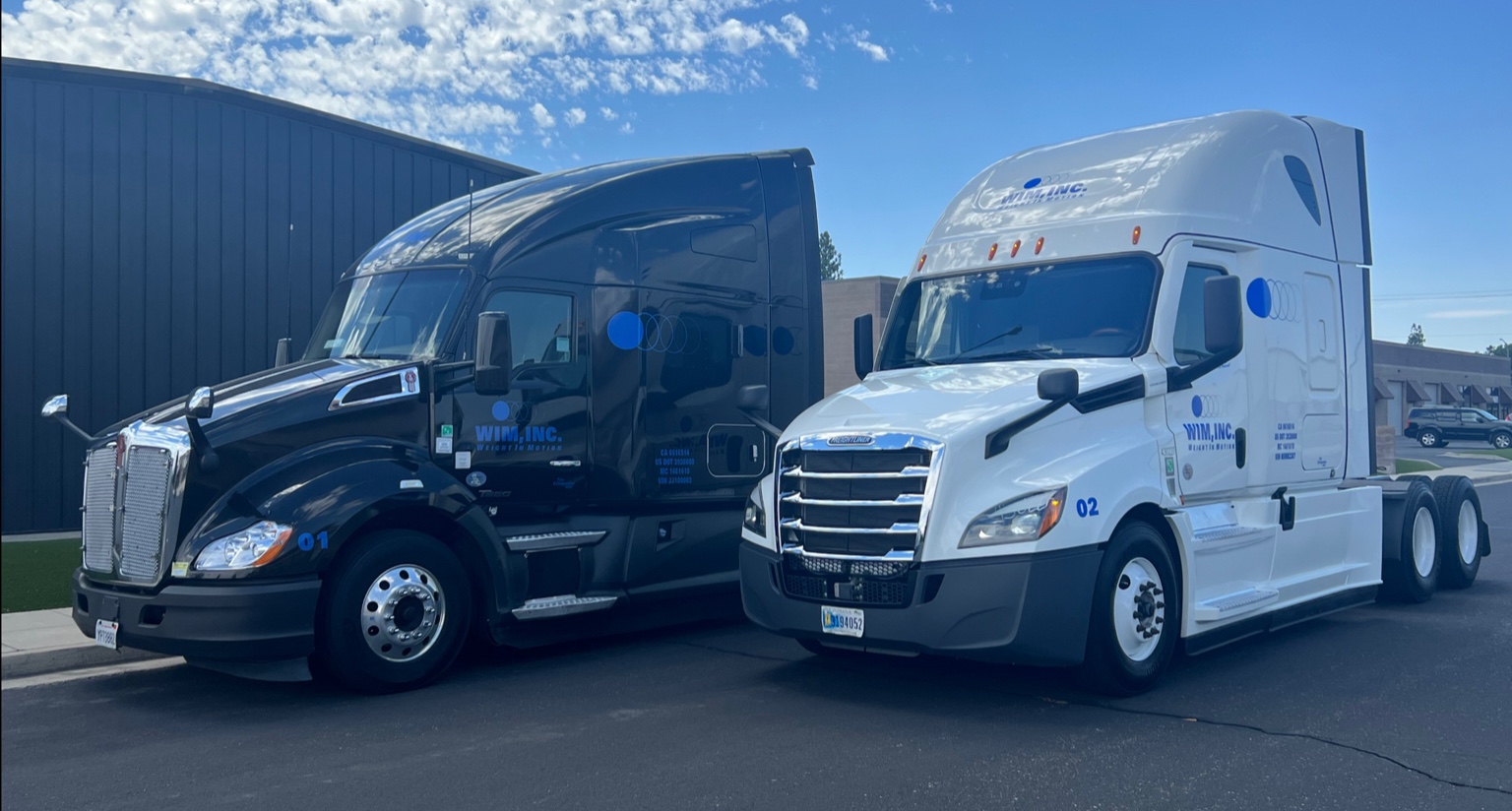 Two trucks side by side
